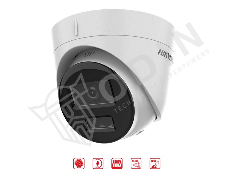 Hikvision DS-2CD1343G2-LIU Telecamera Turret 4 Megapixel ottica 2,8 mm serie Value SmartHybrid con microfono - immagine 2