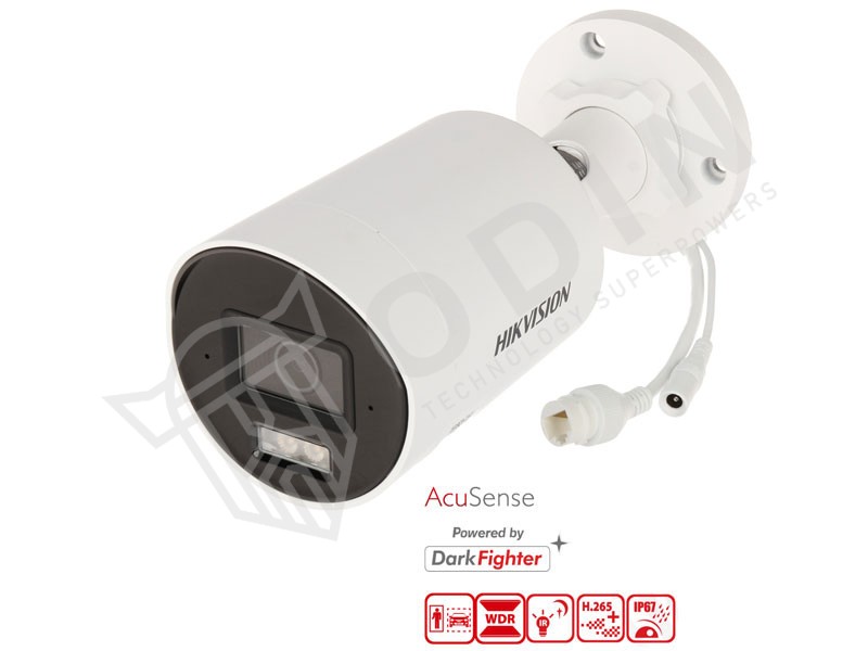 Hikvision DS-2CD2046G2H-IU Telecamera Bullet Ip 4 Megapixel ottica fissa 2,8 mm IR 40 mt con microfono - immagine 2