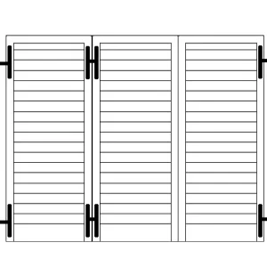 Persiana Finestra stecca orientabile 3 ante 210x150