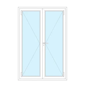 Porta con serratura in PVC bicolore 2 ante – Isolamento Termico e Acustico